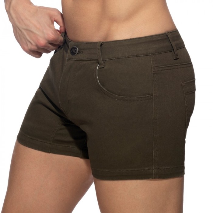 Short de la marque ADDICTED - Short d été 5 poches - kaki - Ref : AD1195 C12