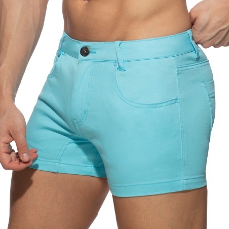 Short d'été 5 poches - bleu ciel