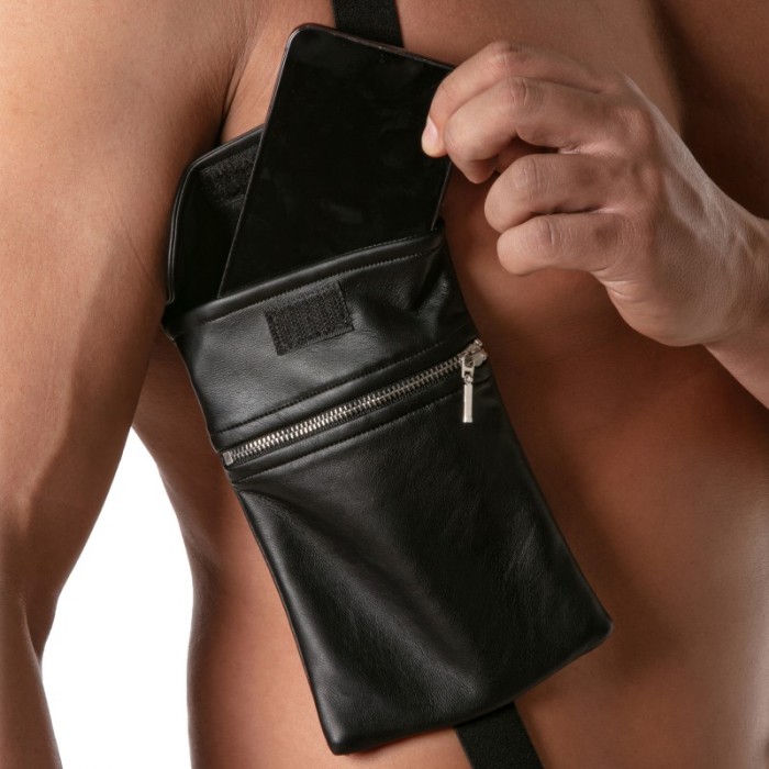 Aprovechar de la marca TOF PARIS - Harnais Elastique avec pochette Kinky Tof Paris - Ref : TOF489N