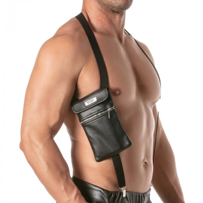 Aprovechar de la marca TOF PARIS - Harnais Elastique avec pochette Kinky Tof Paris - Ref : TOF489N