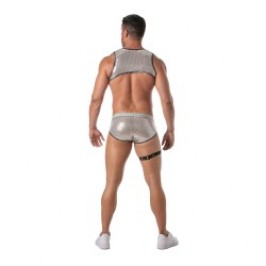 Harness of the brand TOF PARIS - Glitter Zippered Pocket Harness - Silver - Ref : TOF503A