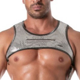 Harness of the brand TOF PARIS - Glitter Zippered Pocket Harness - Silver - Ref : TOF503A