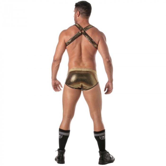 Imbracatura del marchio TOF PARIS - Imbracatura Bulldog Glitter Tof Paris - Oro - Ref : TOF504O