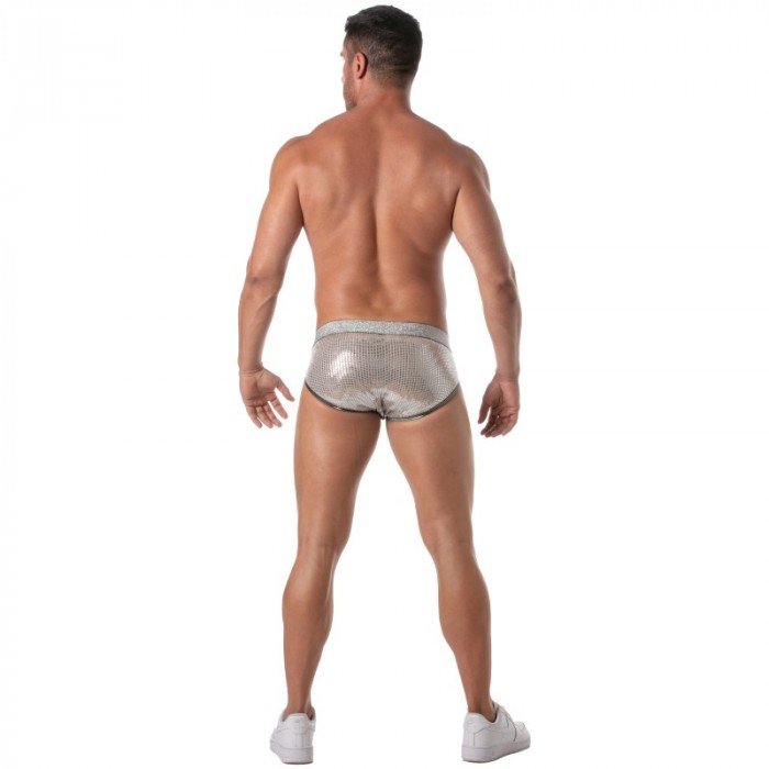 Brief of the brand TOF PARIS - Glitter Briefs Tof Paris - Silver - Ref : TOF506A