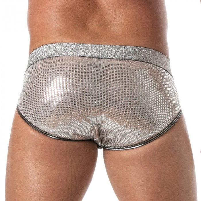 Slip del marchio TOF PARIS - Slip Glitter Tof Paris - Argento - Ref : TOF506A