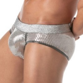 Slip del marchio TOF PARIS - Slip Glitter Tof Paris - Argento - Ref : TOF506A