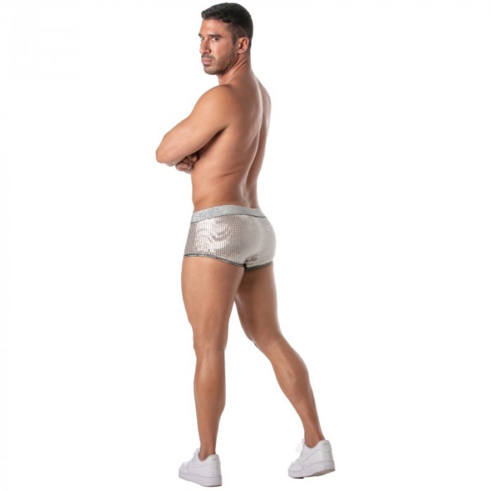 Boxer shorts, Shorty of the brand TOF PARIS - Boxer Glitter Tof Paris - Silver - Ref : TOF507A