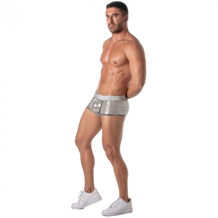 Boxer shorts, Shorty of the brand TOF PARIS - Boxer Glitter Tof Paris - Silver - Ref : TOF507A