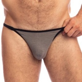 String de la marque L HOMME INVISIBLE - Soft Touch String Striptease L Homme Invisible - Gris - Ref : UW21X SOF GC1