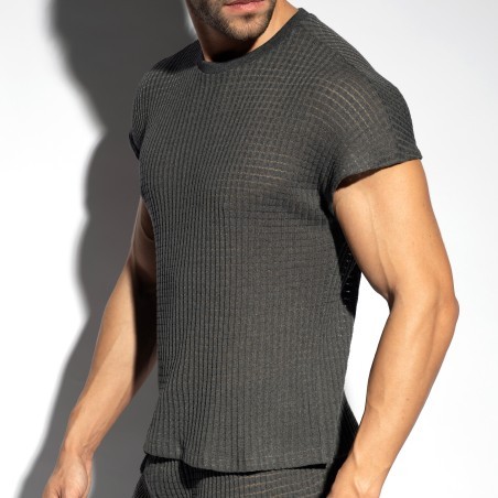 Camiseta checkmate relaxed sin mangas - gris