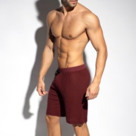 Bermuda of the brand ES COLLECTION - Checkmate Bermuda Shorts - Garnet Red - Ref : SP338 C29