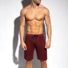 Bermuda of the brand ES COLLECTION - Checkmate Bermuda Shorts - Garnet Red - Ref : SP338 C29