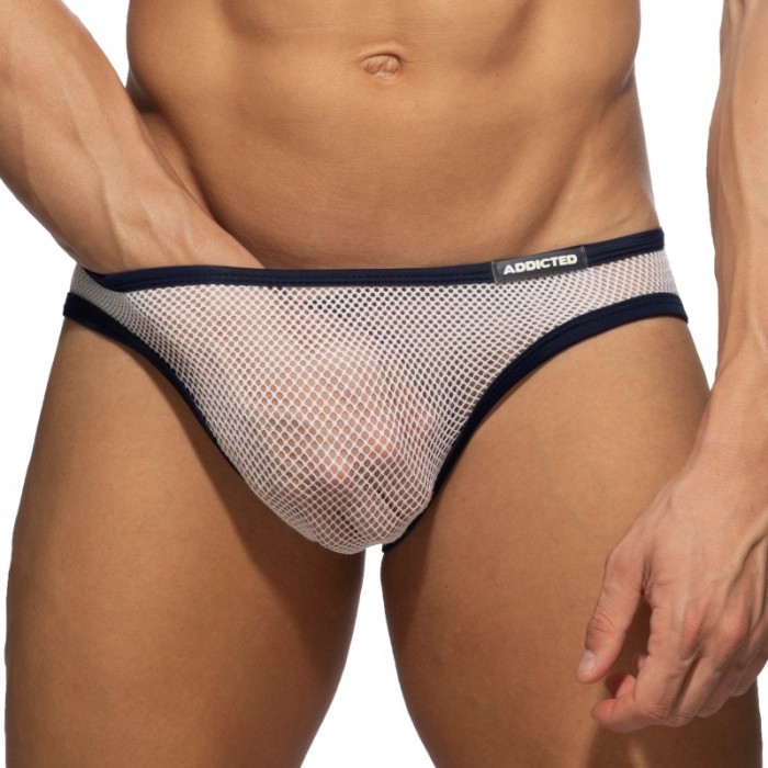 Slip de la marca ES COLLECTION - Mini slip mesh fever - blanc - Ref : AD1332 C01