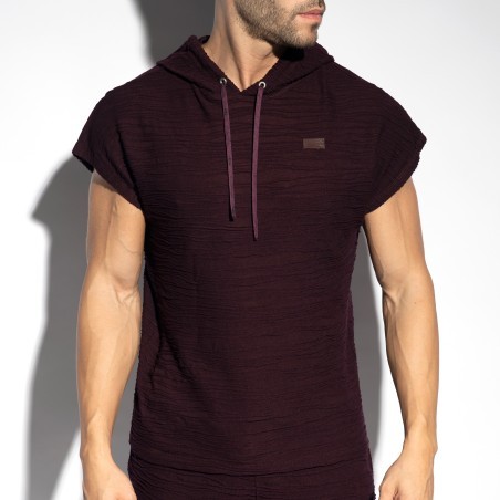 Sweat à capuche sleeveless Arakis - Rouge grenat
