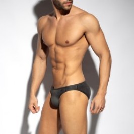 Slip, Tanga de la marque ES COLLECTION - Slip bikini Simsuede - Gris - Ref : UN604 C15