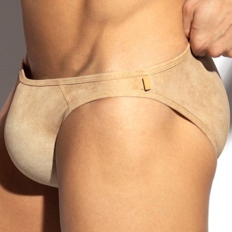 Simsuede bikini briefs - Beige