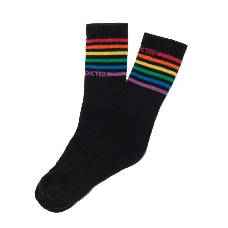 Chaussettes Addicted Rainbow - Noir