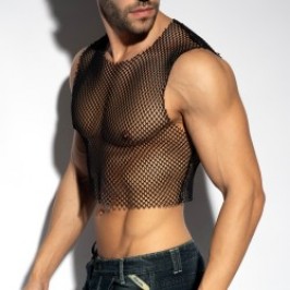 Canotta del marchio ES COLLECTION - copy of Crop Top Beachy Net Midriff - Blanc - Ref : TS338 C10