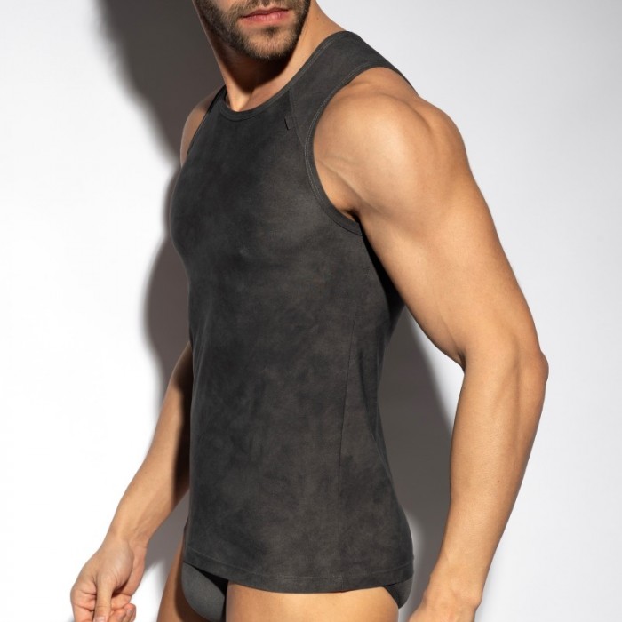 Débardeur de la marque ES COLLECTION - Débardeur Simsuede - Gris - Ref : TS339 C15