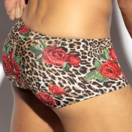 Shorts Boxer, Shorty de la marca ES COLLECTION - Trunk roses - Noir - Ref : UN616 C10