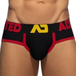 Slip del marchio ADDICTED - Slip Pique tricolore - Noir - Ref : AD1349 C10
