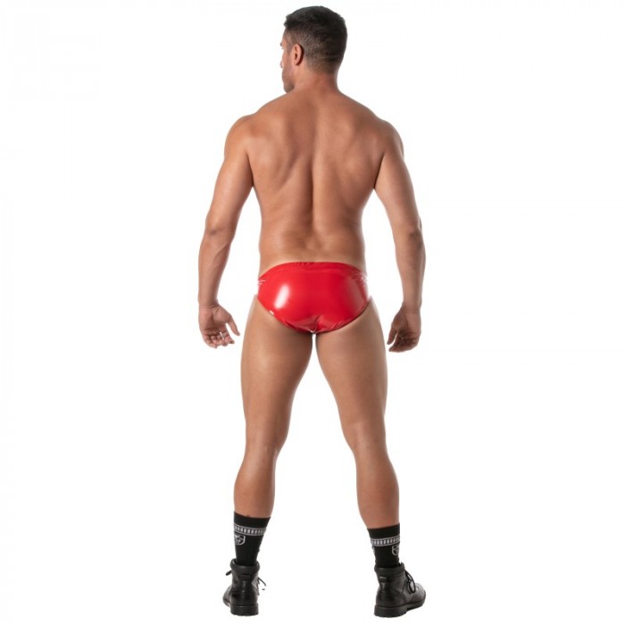 Slip de la marca TOF PARIS - Bikini con cremallera Vinyl Tof Paris - Rojo - Ref : TOF493R