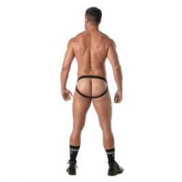 Cinturino Jock del marchio TOF PARIS - Sospensori con bottoni a pressione Vinyl Tof Paris - Nero - Ref : TOF497N