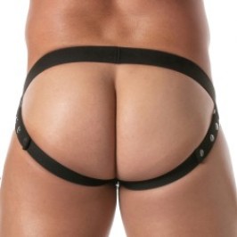 Jockstraps of the brand TOF PARIS - Snap Button Jockstraps Vinyl Tof Paris - Black - Ref : TOF497N