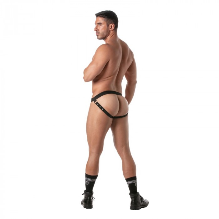 Cinturino Jock del marchio TOF PARIS - Sospensori con bottoni a pressione Vinyl Tof Paris - Rosso - Ref : TOF497R