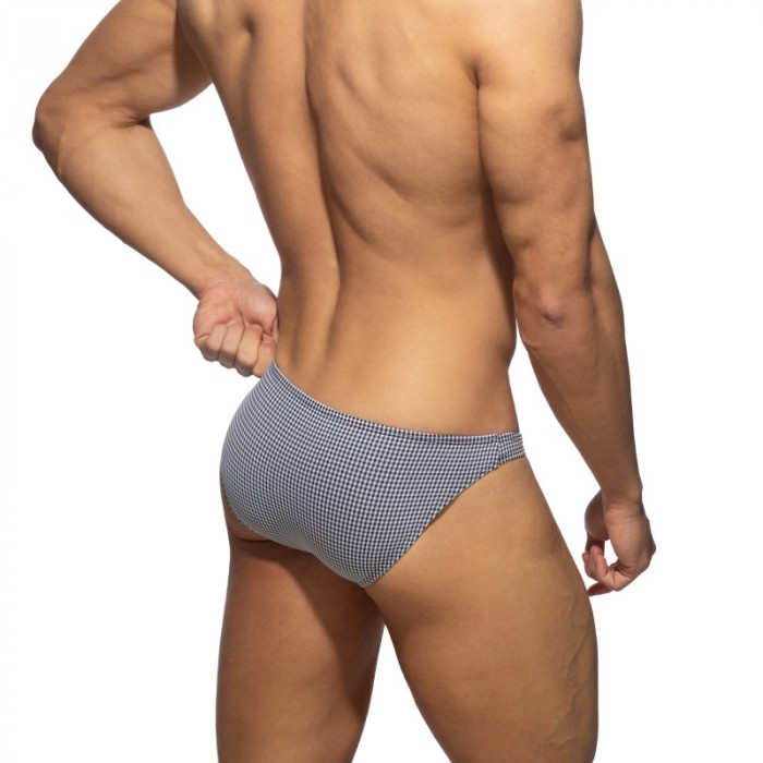Slip del marchio ADDICTED - Bikini quadrillés - Noir - Ref : AD1350 C10