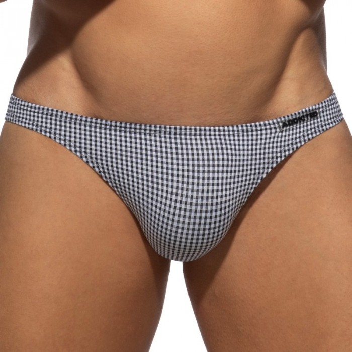 Slip del marchio ADDICTED - Bikini quadrillés - Noir - Ref : AD1350 C10