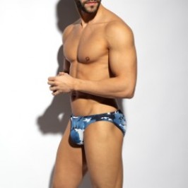 Slip de la marca ES COLLECTION - Bikini Swiss Cow - Marine - Ref : UN619 C09