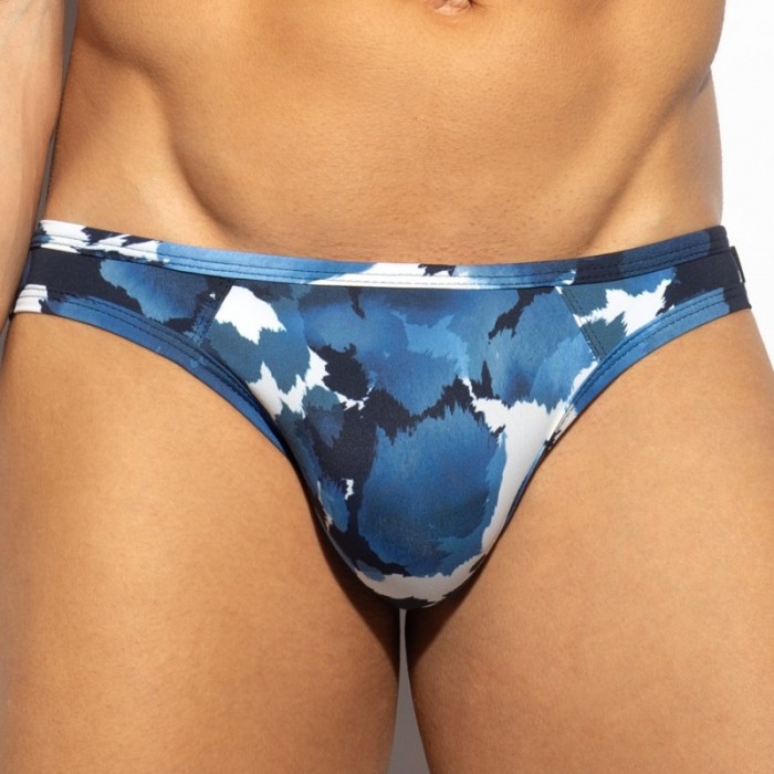 Slip de la marca ES COLLECTION - Bikini Swiss Cow - Marine - Ref : UN619 C09