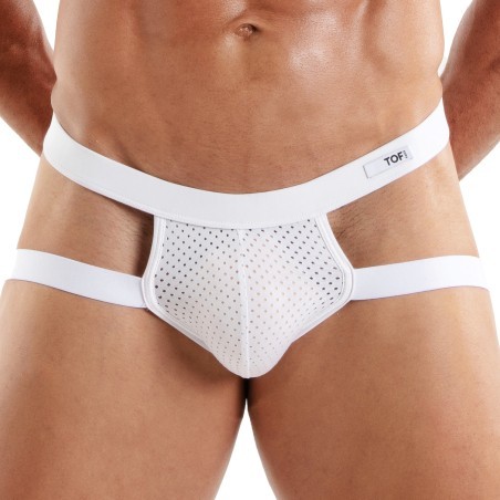 Jockstrap Tentation en Microfibre Tof Paris - Blanc