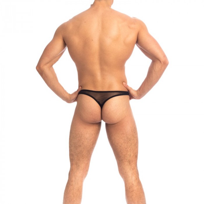 Schnur der Marke QURIOSÉ - Sheer Sensations - Tanga Bikini Quriosé - Ref : QU02 MES BLK