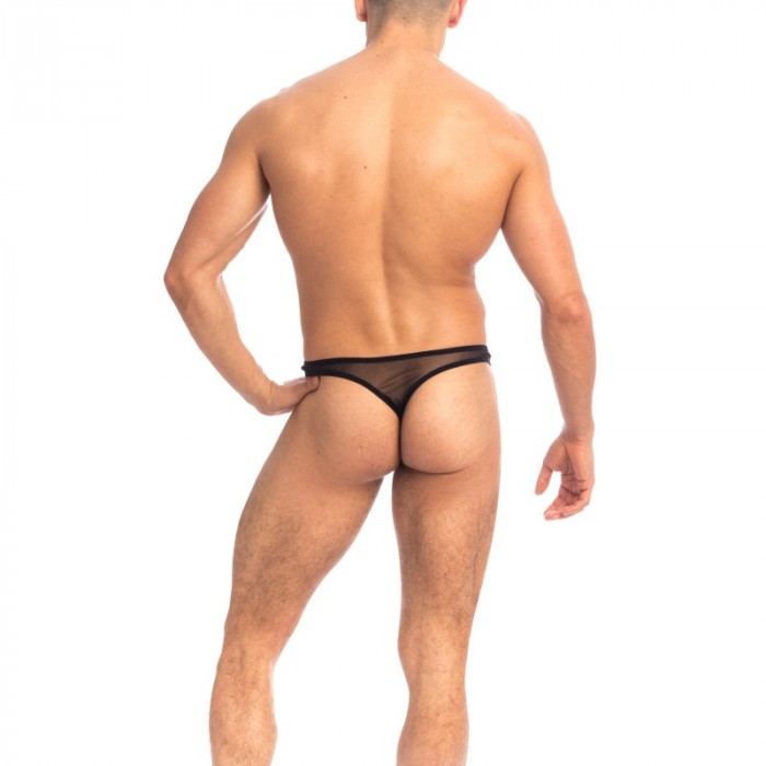 Schnur der Marke QURIOSÉ - Sheer Sensations - Tanga Bikini Quriosé - Ref : QU02 MES BLK