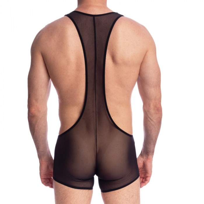 Body of the brand QURIOSÉ - Sheer sensations - Body Singlet Quriosé - Ref : BD02 MES BLK