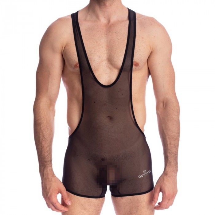 Body of the brand QURIOSÉ - Sheer sensations - Body Singlet Quriosé - Ref : BD02 MES BLK