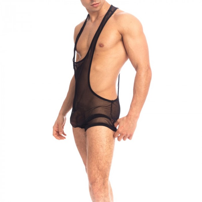 Body of the brand QURIOSÉ - Sheer sensations - Body Singlet Quriosé - Ref : BD02 MES BLK
