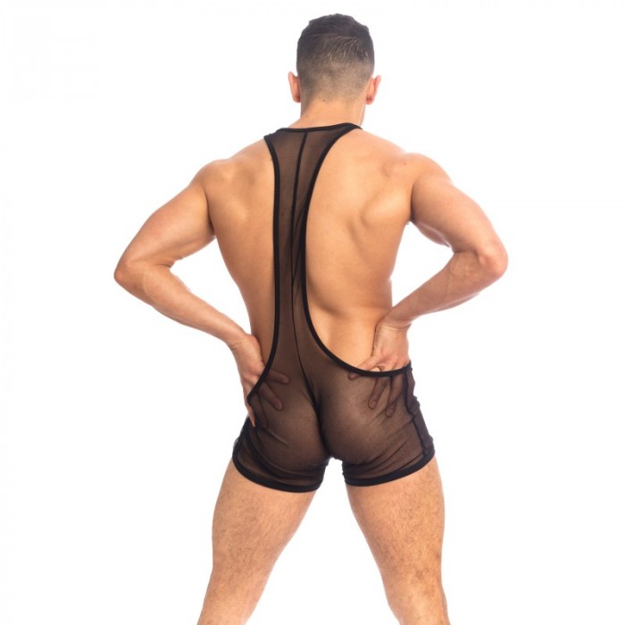 Body of the brand QURIOSÉ - Sheer sensations - Body Singlet Quriosé - Ref : BD02 MES BLK