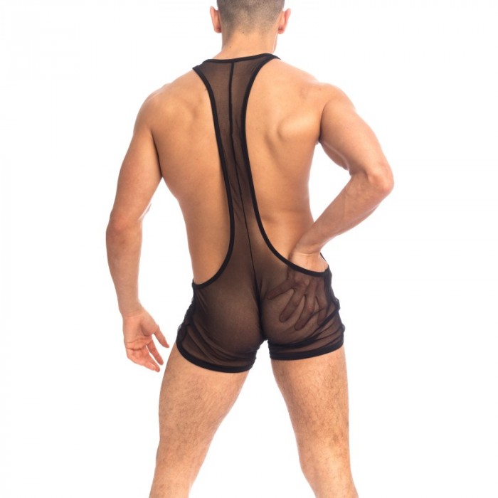 Body of the brand QURIOSÉ - Sheer sensations - Body Singlet Quriosé - Ref : BD02 MES BLK