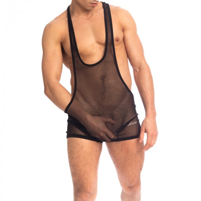 Body of the brand QURIOSÉ - Sheer sensations - Body Singlet Quriosé - Ref : BD02 MES BLK