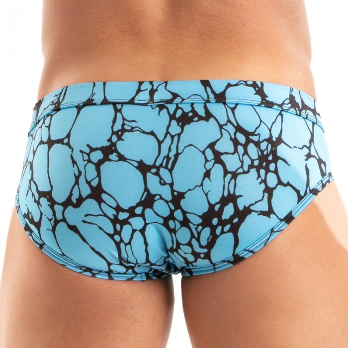 Bagno breve del marchio TOF PARIS - Slip da bagno stampati Tof Paris - Blu - Ref : TOF543BU