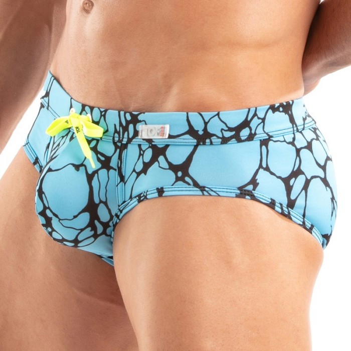 Slip de bain de la marque TOF PARIS - Slip de Bain Imprimé Tof Paris - Bleu - Ref : TOF543BU