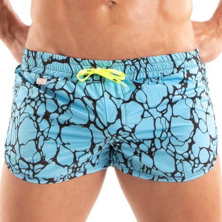 Mini Short de Bain Imprimé Tof Paris - Bleu