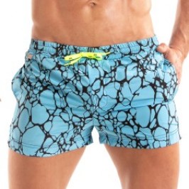 Short de bain de la marque TOF PARIS - Short de Bain Imprimé Mi-cuisse Tof Paris - Bleu - Ref : TOF540BU