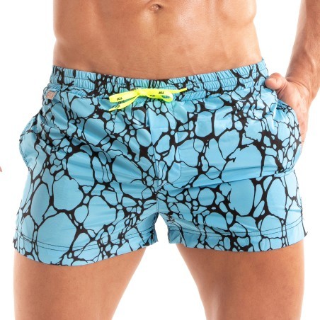 Short de Bain Imprimé Mi-cuisse Tof Paris - Bleu