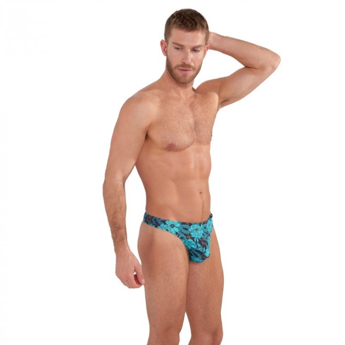 Tanga de la marca HOM - G-string Funky Styles Aube Fleurie - Ref : 403042 P0BI