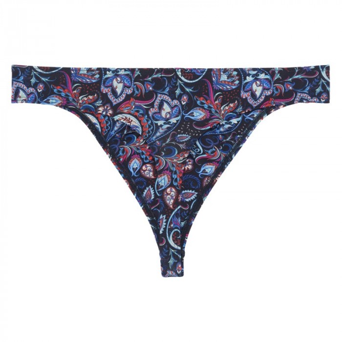Thong of the brand HOM - G-string Funky Styles Nuit Florale - Ref : 403042 P0NB