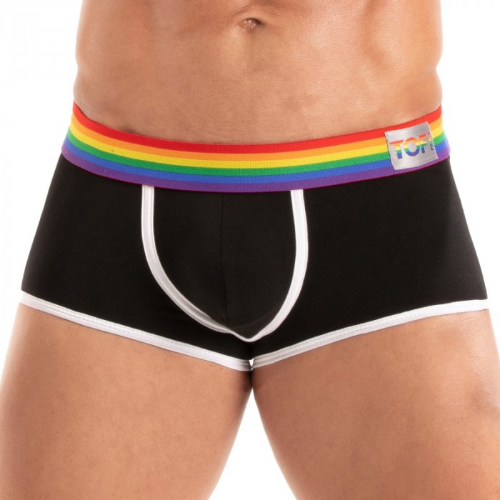 Pantaloncini boxer, Shorty del marchio TOF PARIS - Boxer CortoTof Paris Rainbow - Nero - Ref : TOF531N Pantaloncini boxer, Shorty del marchio TOF PARIS - Boxer CortoTof Paris Rainbow - Nero - Ref : TOF531N